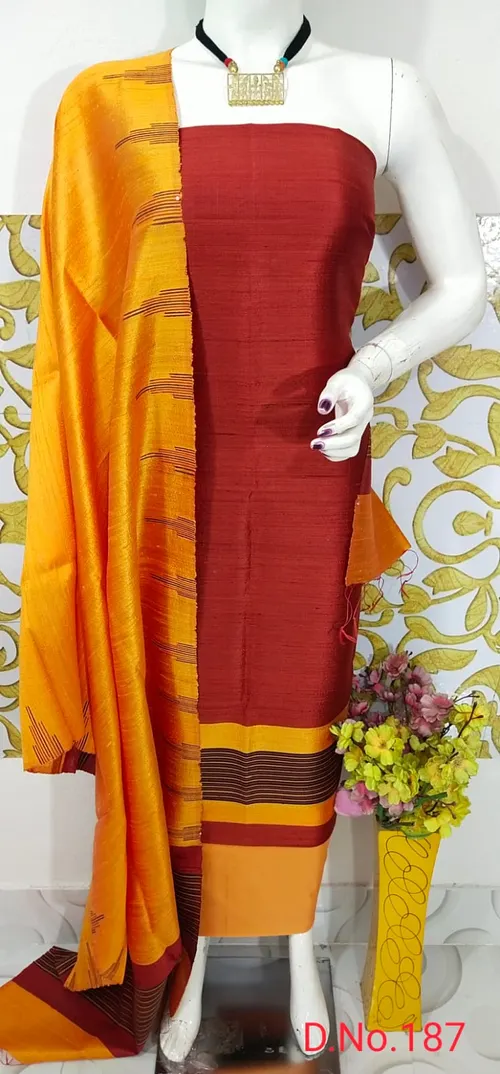 Elegant Tussar Dupion Salwar Suit
